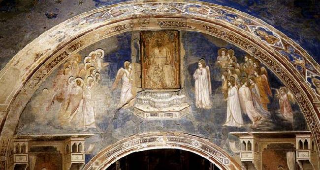 God Sends Gabriel to the Virgin, GIOTTO di Bondone